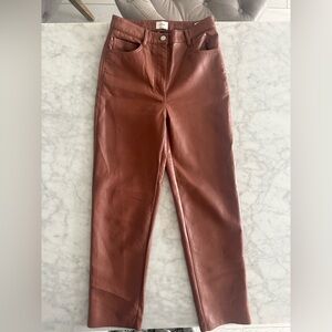 Wilfred Chestnut Leather Pants